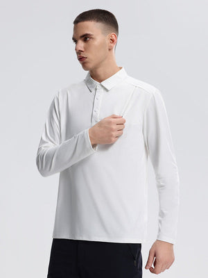 Sports Long Sleeve Base Layer Stand Collar POLO