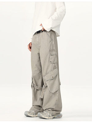 Baggy Straight-Leg Patch-Pocket Cargo Pants
