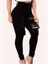 Hole Stretch Slimming Pencil Pants Jeans