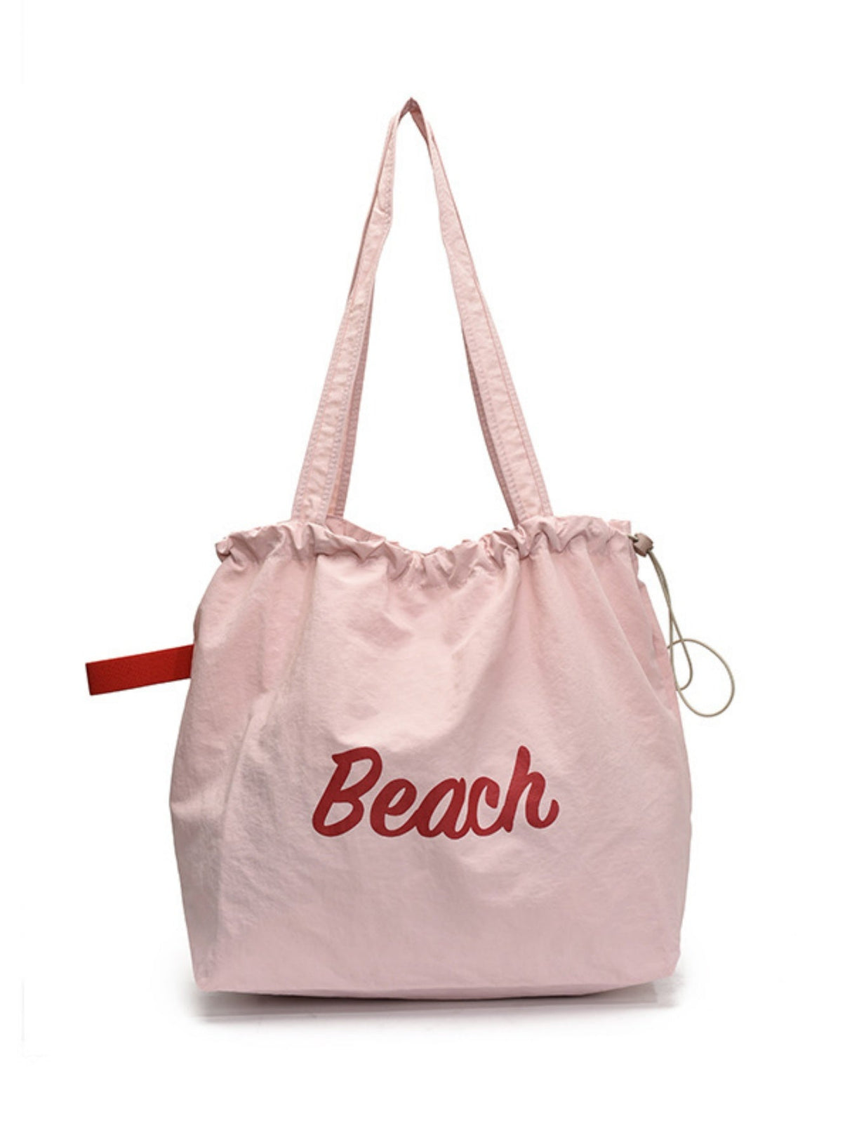 Letter Print Large Capacity Lightweight Drawstring Shoulder Bag