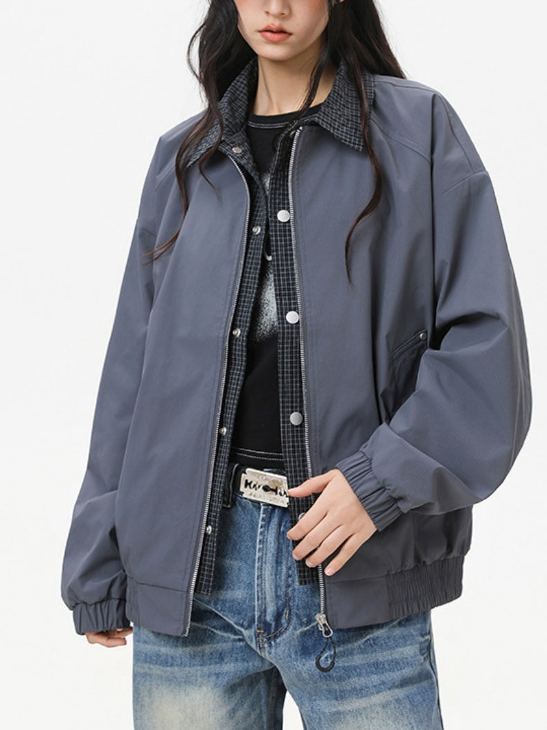 Layered-look Plaid Jackets