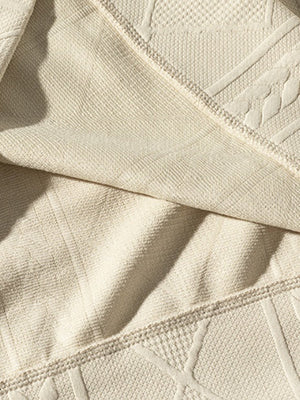 Knitted Jacquard Contrasting Colors Plaid Lapel Polo Shirt