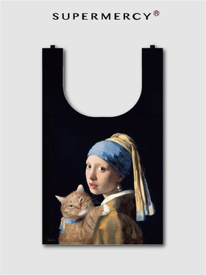 SUPER MERCY Collaboration Blind Box Crossbody Bag, Niche Design, Large Capacity, Versatile Canvas Shoulder Tote Bag For Commuting.