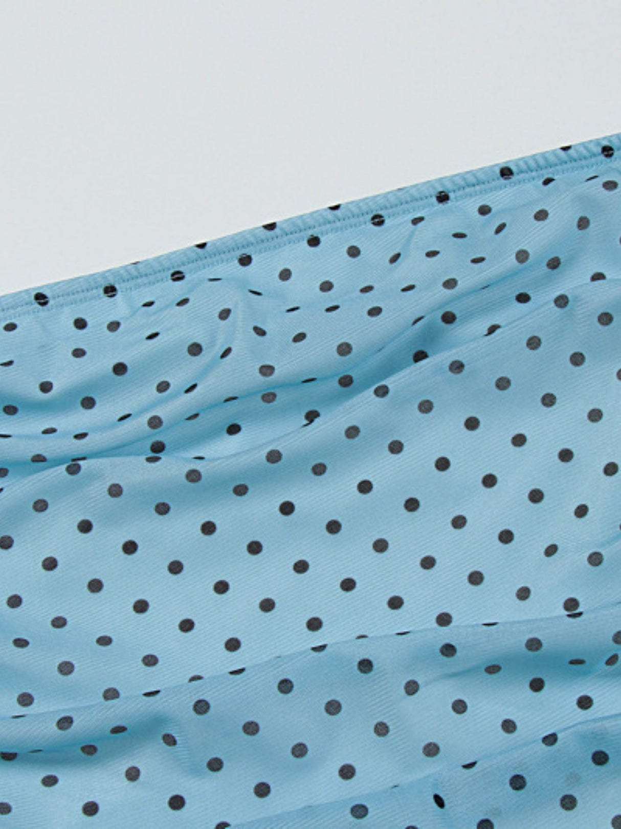 Strapless Waist Polka Dots Mesh Cake Skirt Bow Mini&Short Dresses