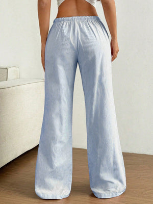 Striped Casual Wide-Leg Pants
