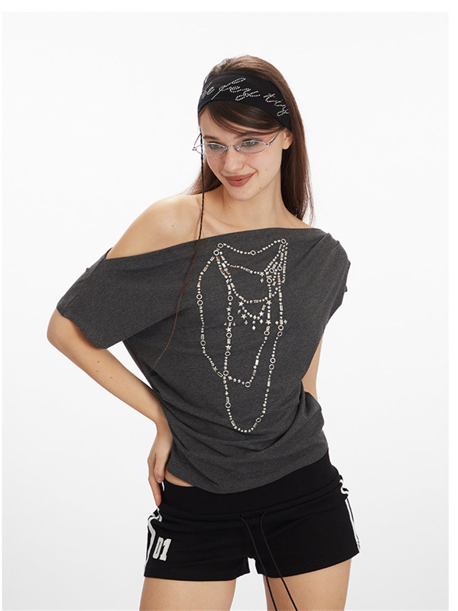 Liber Summer Women's Printed Chain T-shirts