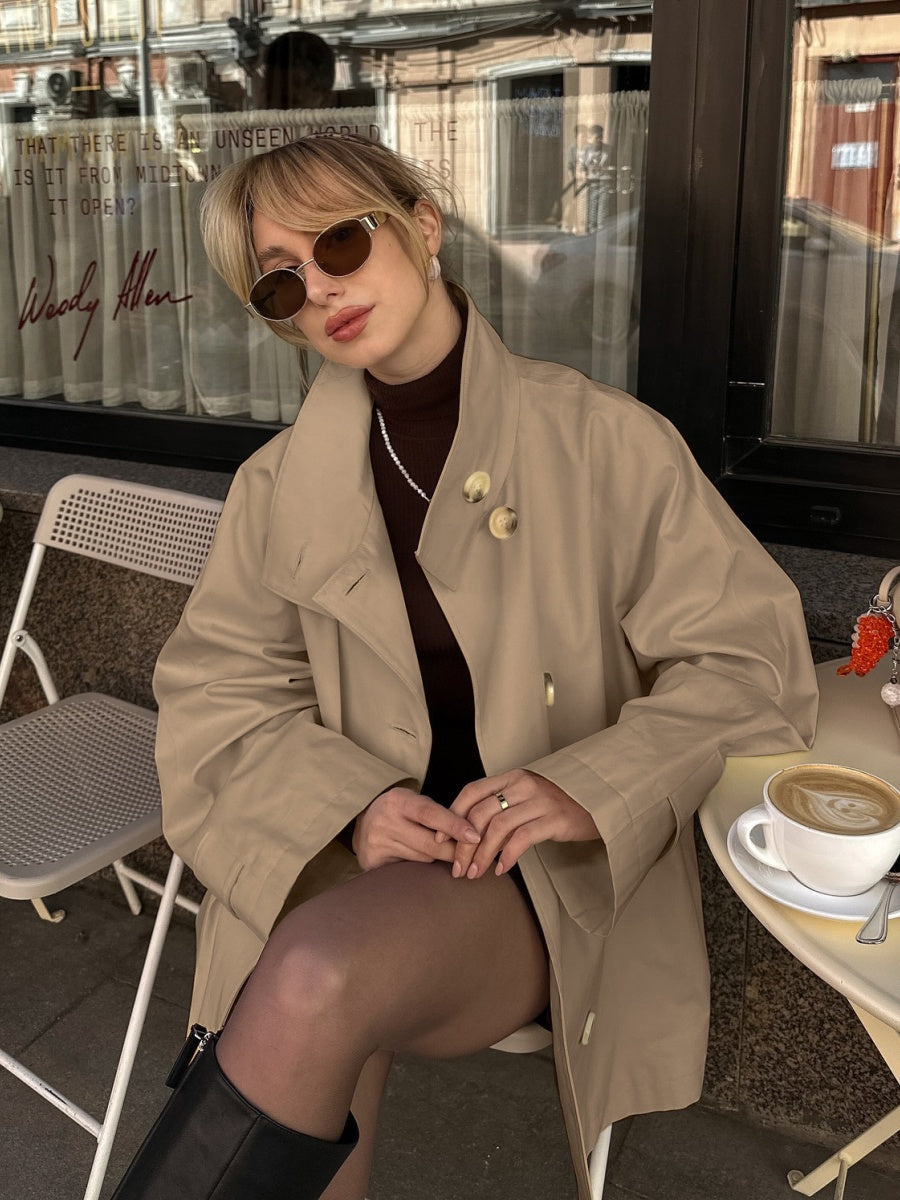 Coat Loose button trench coat