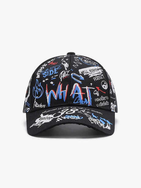 Ins Cartoon Graffiti Print Baseball Cap
