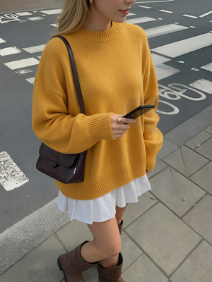 Loose-fit Lazy Longline Knitwear Sweaters