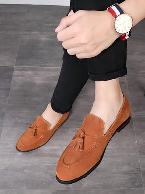 Suede Tassel Slip-on Loafers