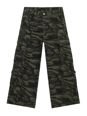 Vibe Camouflage Straight-fit Loose-fit Jeans