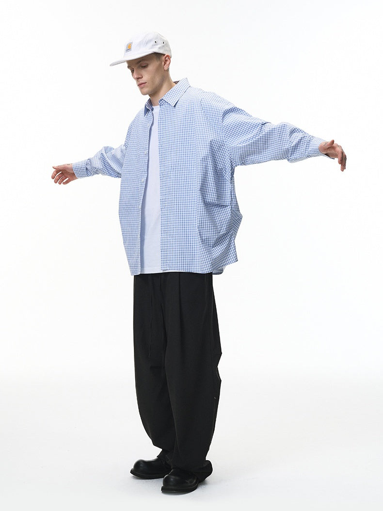 Liber Autumn Neutral wear Deconstructed tailoring Plaid Shirts