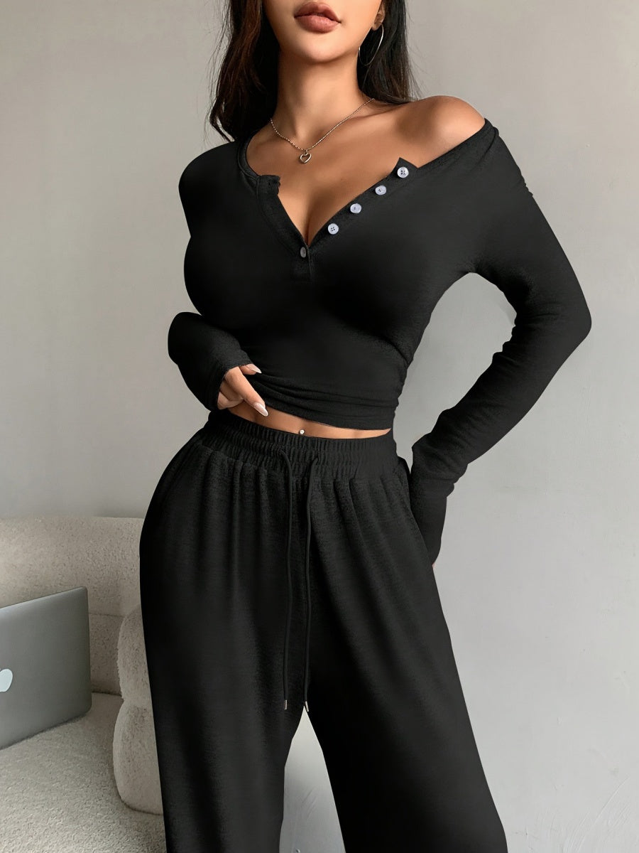 Lace Trim Slim 2-piece Sets