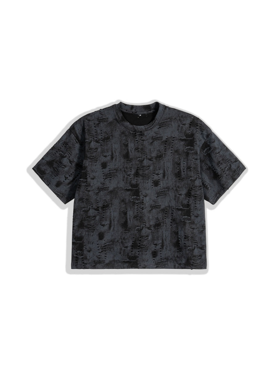 Loose-fit Cropped Denim Style T-shirts