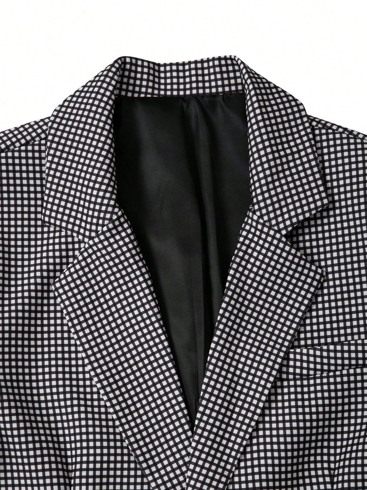 Plaid Slim-fit Business Dinner Leisure 2-piece Sets Set