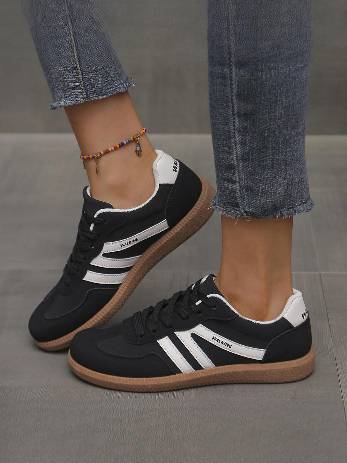 Retro Color-blocked German Training Shoes And Sneakers