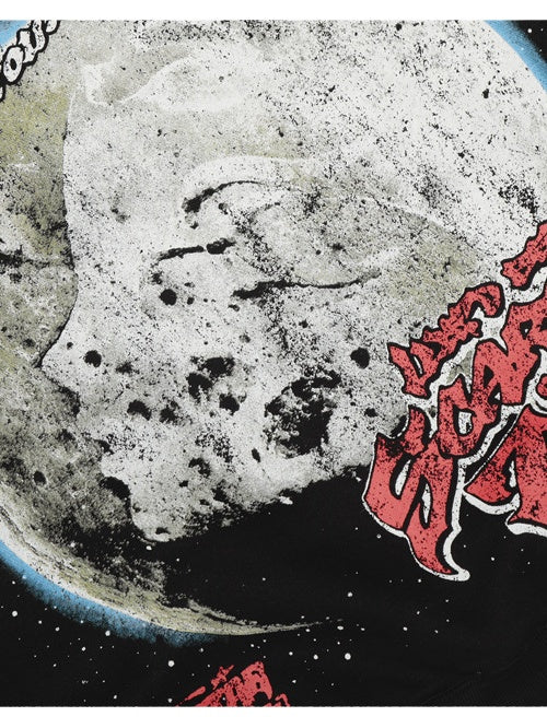 Hungry Wolf Printed Hip Hop Plush Loose Hoodies