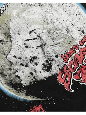 Hungry Wolf Printed Hip Hop Plush Loose Hoodies