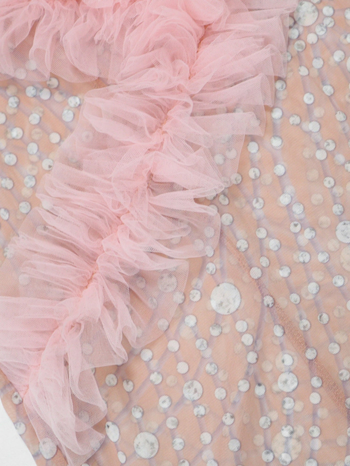 Robe de soirée maxi moulante à dos nu transparent ornée de strass scintillants et de fleurs 3D, col rond.