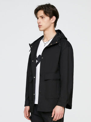 Water Proof Windproof Solid Color Hooded All-match Work Jacket