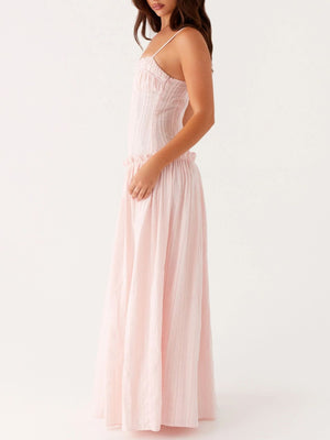 Ruffled Edges Camisoles Sweet Maxi Dresses