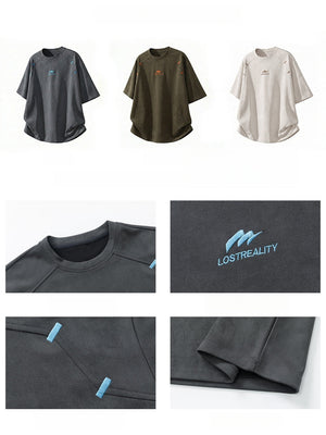 【EXPÉDITION NORMALE】T-shirts patchwork imprimés color-block