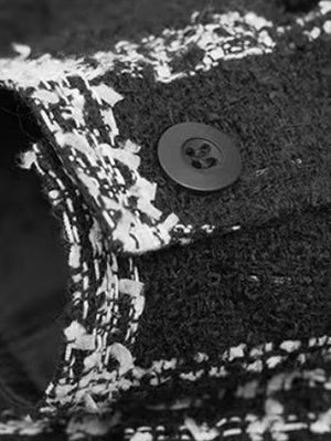 Black And White Checkered Ins Woolen Cloth Shirts