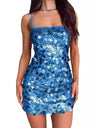 Sequined Backless Mini Dress