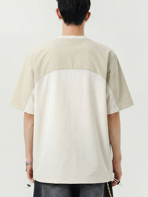 Color-blocked Patchwork Breathable Loose-fit T-shirts