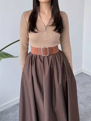 V-neck Big Swing Long Sleeve Parties Maxi Dresses
