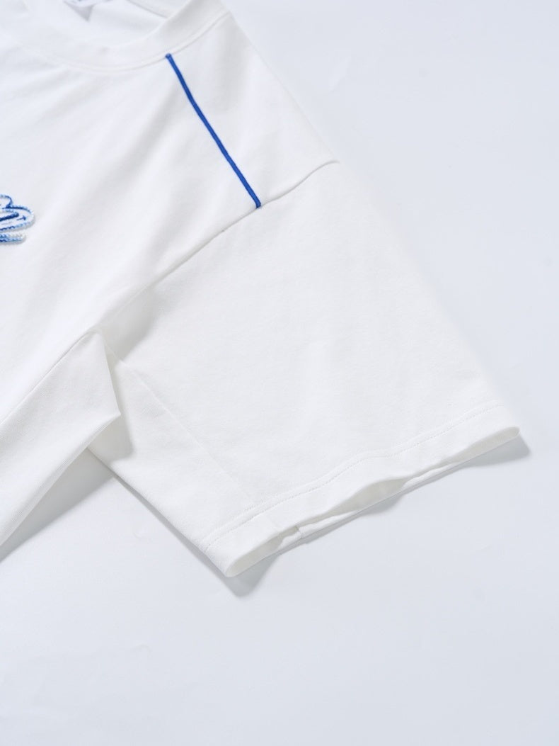 Applique Color-blocked T-shirts