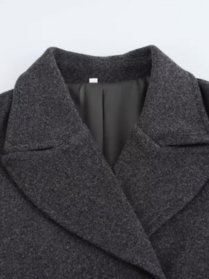 Soft Cropped Blazer With Double-breasted Lapels