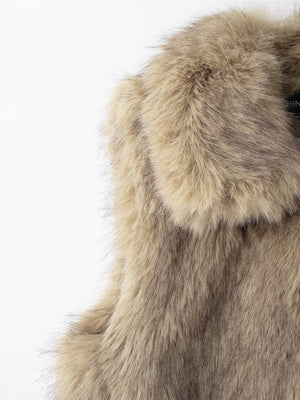Faux Fur Short Warm Thick Vest Jacket