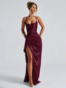 Satin Camisole Sexy Slit Dinner Party Long Dress