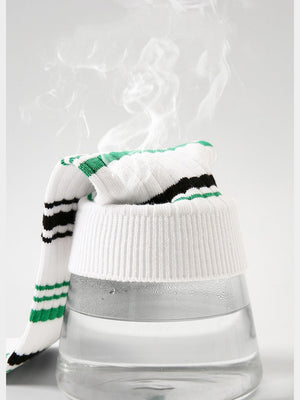 Chaussettes classiques à rayures et lettres, lot de 3