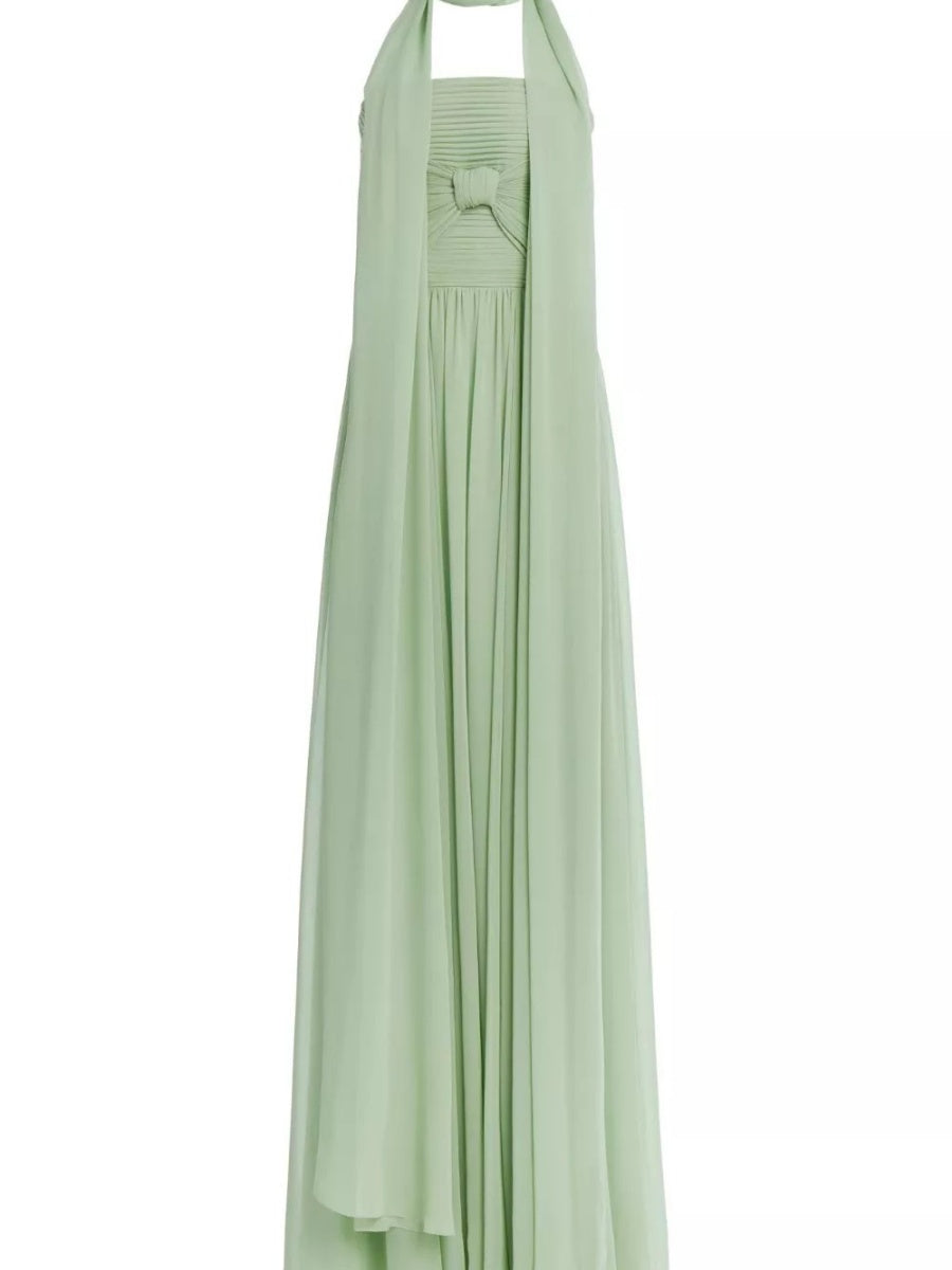 Liber Spring Women's Bandage Solid Color Tube top Maxi Dresses