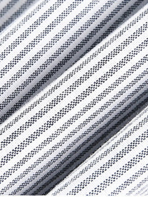 Splicing Fake Two Pieces Vertical Strip Long-sleeved Shirt With Pattern