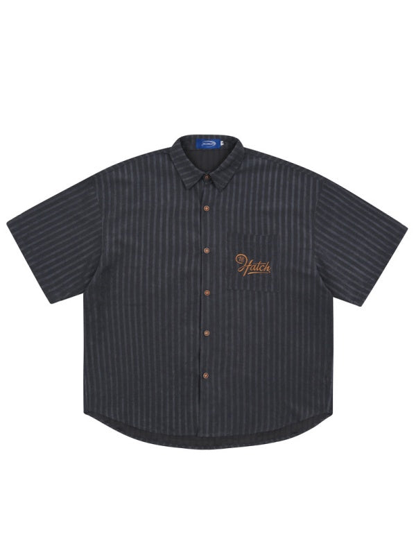 Retro Embroidery Stripes Ins Shirts