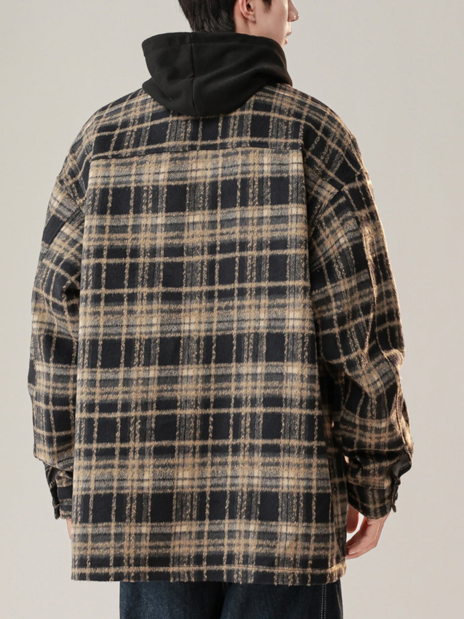 Plaid Loose-fit Shirts