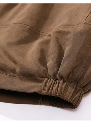 Maillard Tie-dye Imitation Lambskin Work Jacket