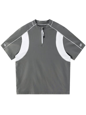 Quick-drying Color-blocked Breathable Loose-fit POLO Shirt
