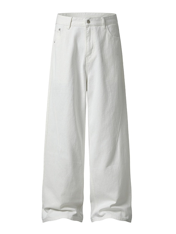 Versatile Straight-fit Wide-leg Pants