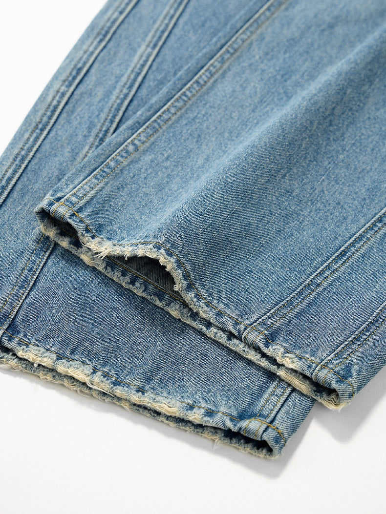 Gradient Grind Old Wide-leg Leisure Jeans