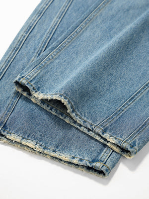 Gradient Grind Old Wide-leg Leisure Jeans