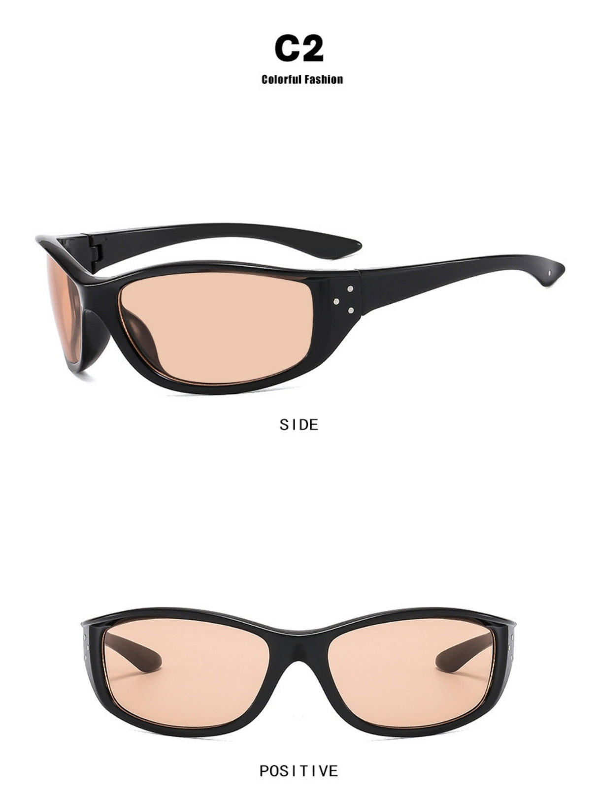 Full-rimmed, Uniquely Shaped Fashion Glasses