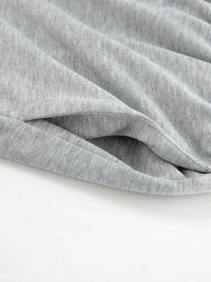 Pullover sweatshirt Gray straight-leg trousers two-piece suit