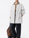 Medium And Long Loose-fit Color-blocked Trench Coats