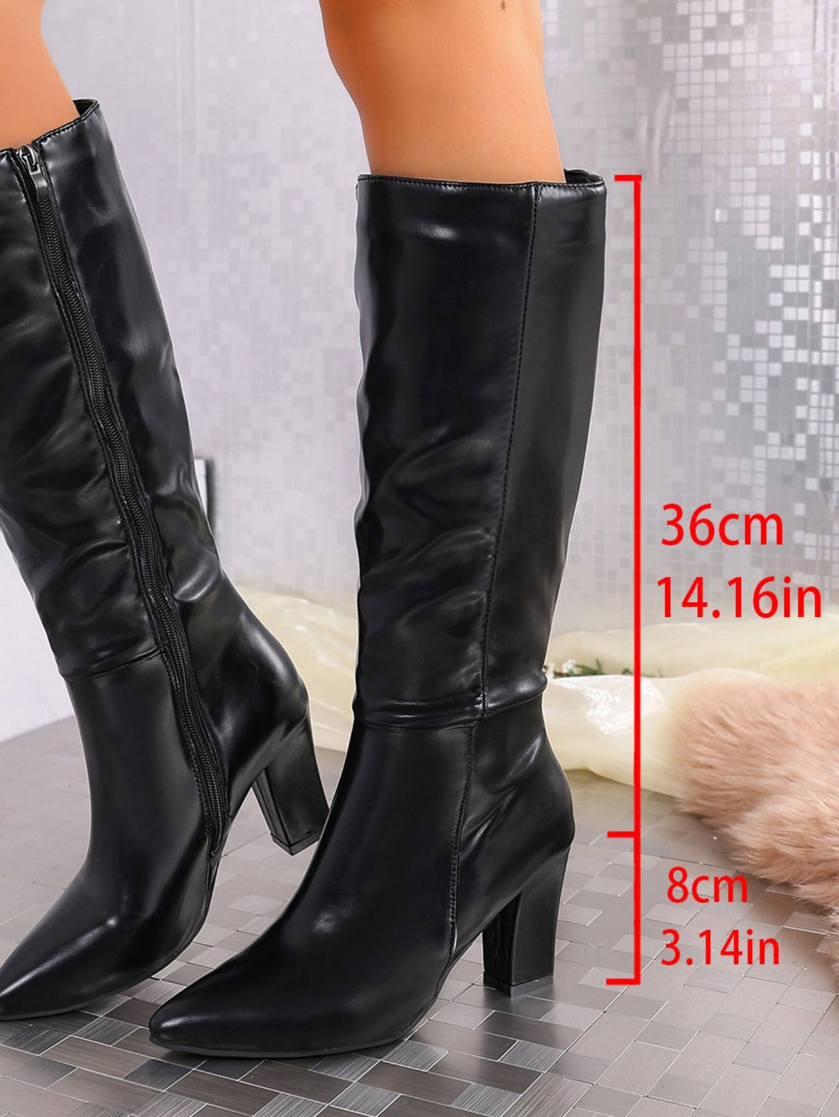 Chunky High-heeled Women's Boots