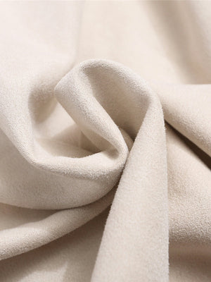 Retro Letter Embroidery Deerskin Fur Collar Plush Hooded Cardigan