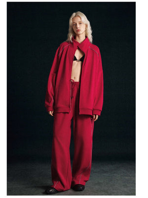 Reflective Stripes Cardigan Sweatshirts&Hoodies Tracksuit